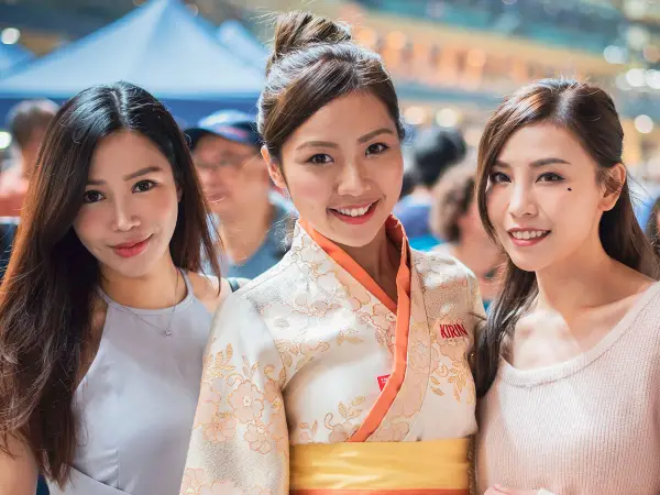 Friends at the Happy Valley Racecourse
