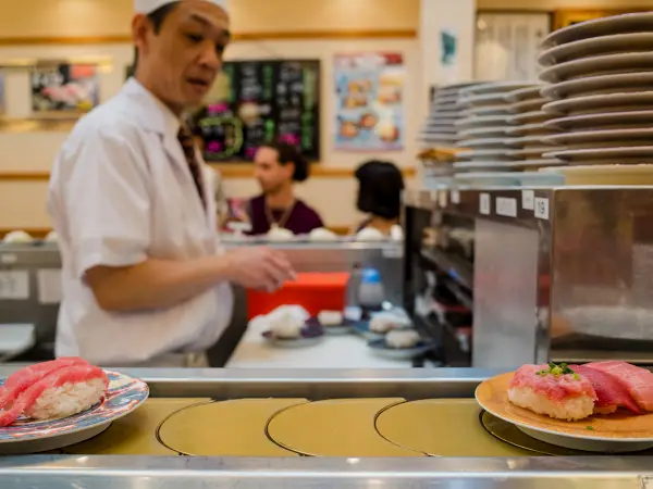 Conveyor belt sushi restaurant, Tokyo